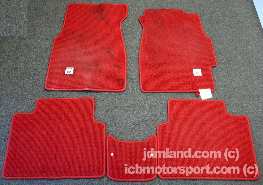 Used JDM Civic Type R EK9 Red Floor Mats - Rare