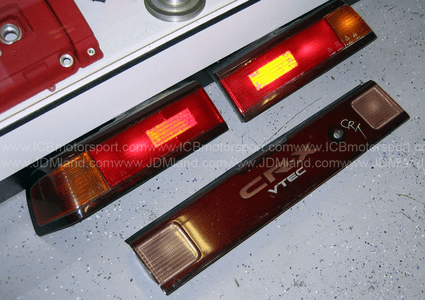 Used JDM CRX  SiR 88 - 91 EF8 Rear Tail Lights w/ VTEC Logo
