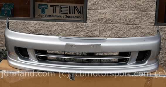 Front Bumper Lip Splitter W/ Strut Rods – Acura Integra GS-R / Honda Civic Sedan – Gloss Black