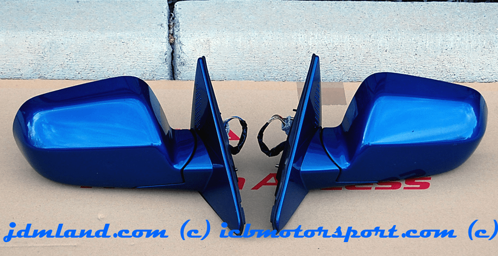 Used JDM DC5 Power Folding Mirrors Arctic Blue Pearl B507P Mint