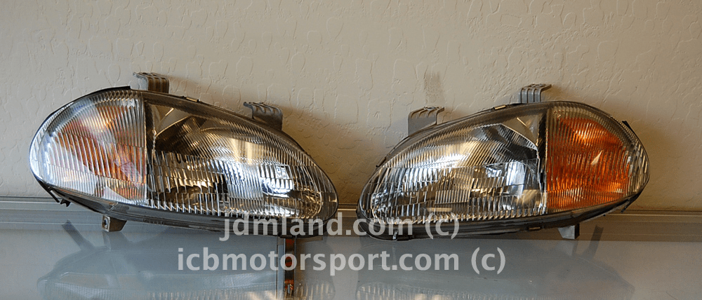 Used JDM EG2 Del Sol 1 Piece Headlights  93 - 97 SOLD