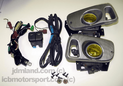 USED JDM EG6 Yellow Fog Light Kit - Complete Kit - SOLD!