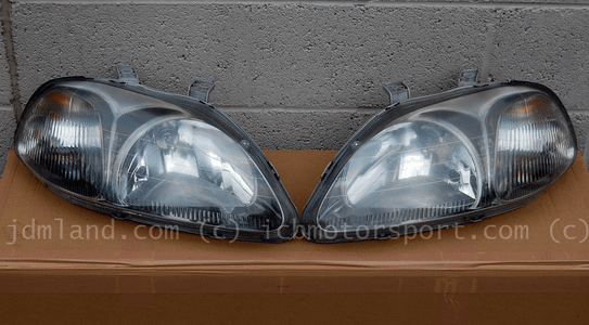 Used JDM EK9 Civic Type R 96-98 Gunmetal Housing Headlights Sold