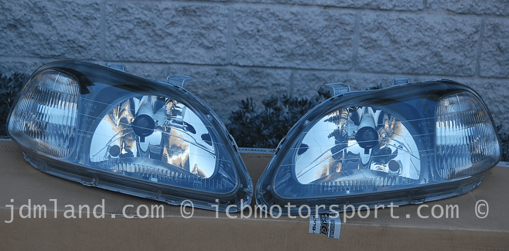 Used JDM EK9 Civic Type R 96-98 Gunmetal Housing Headlights Sold