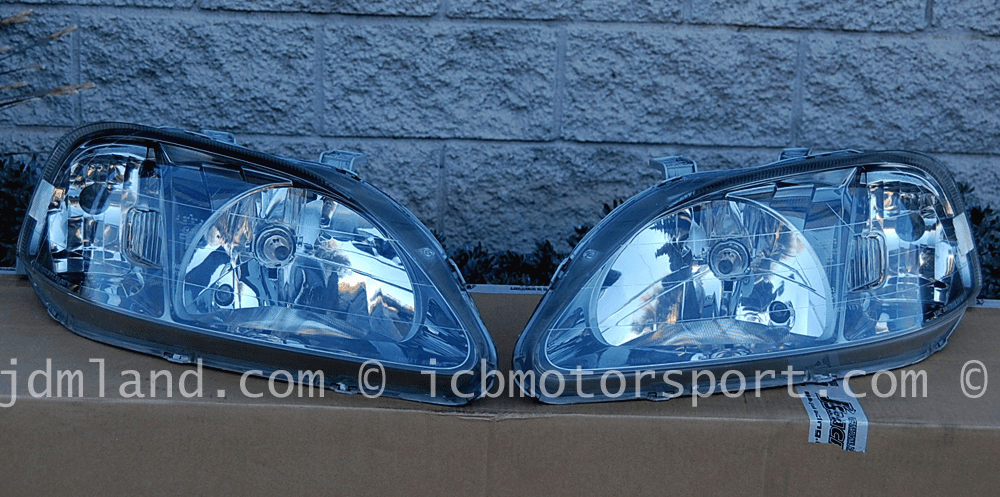 Used JDM EK9 Civic Type R 99-00 Gunmetal Housing Headlights Sold
