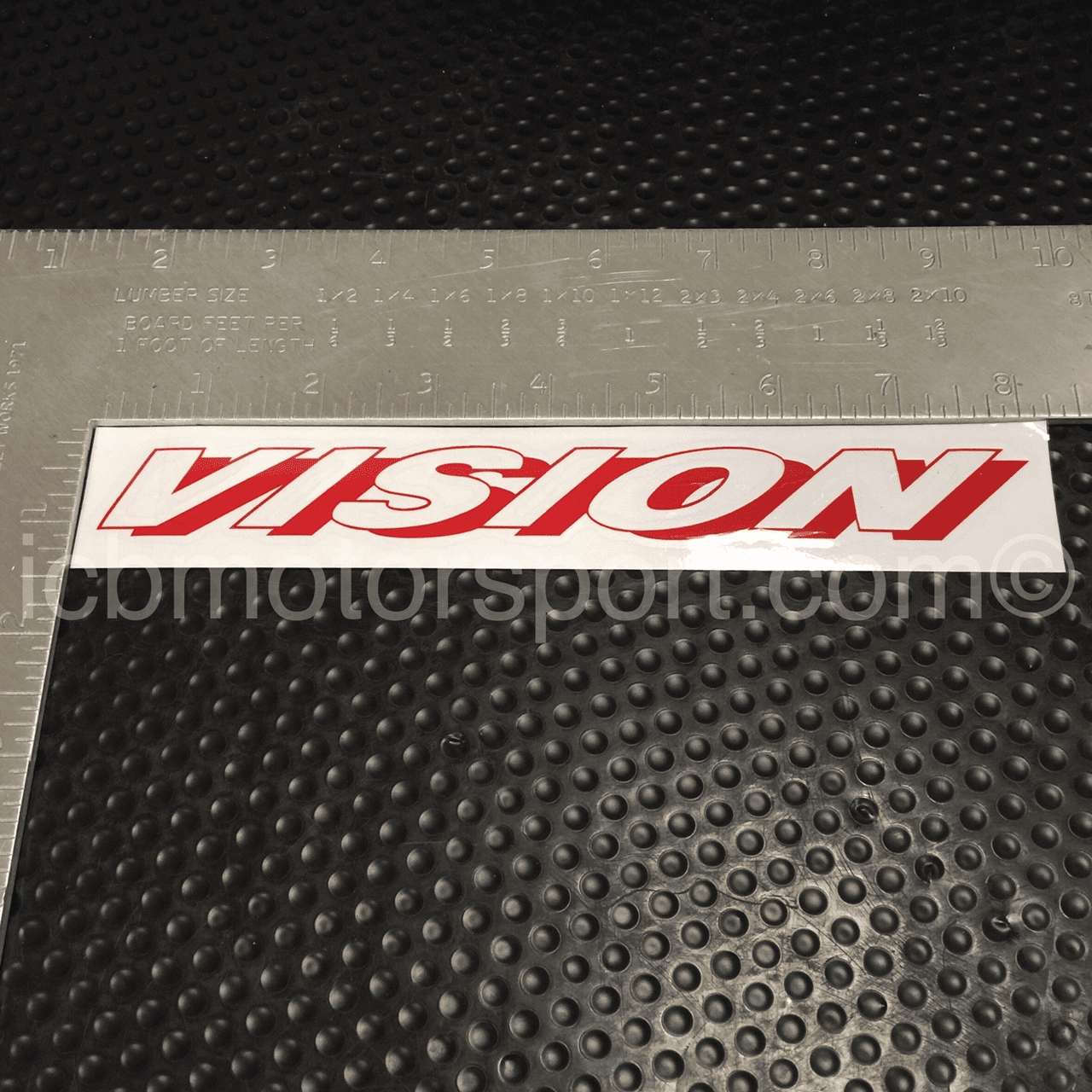Vision Technica 8 inch "Vision" Decal Red - Free Shipping