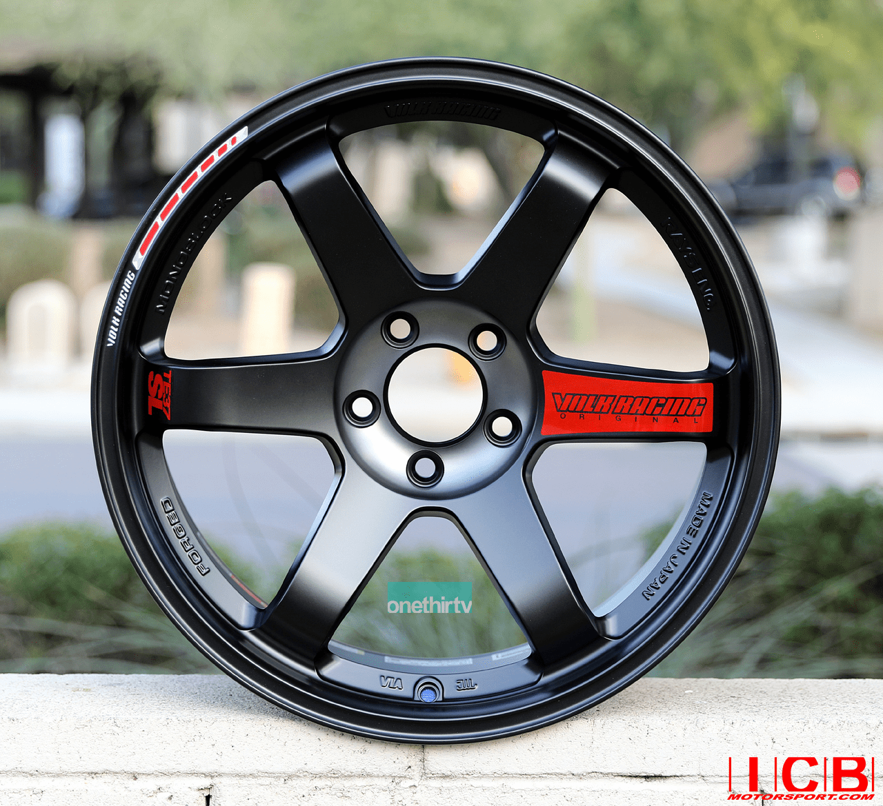 Volk Racing TE37SL Black Edition III Wheel (Pressed Black / Rim REDOT) 18X9.5 5X112 +21 Offset Concave FACE