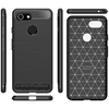 Google Pixel 3a Drawing Carbon Fiber TPU Back Cover Case