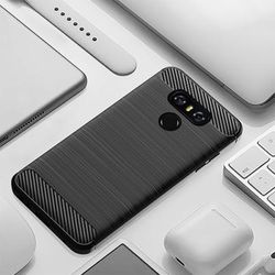 LG G6 Drawing Carbon Fiber TPU Back Cover Case