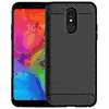 LG Q7+ Drawing Carbon Fiber TPU Back Cover Case