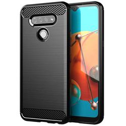 LG Q70 Drawing Carbon Fiber TPU Back Cover Case