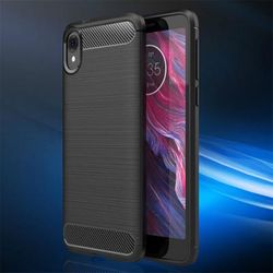 Motorola moto e6 Drawing Carbon Fiber TPU Back Cover Case