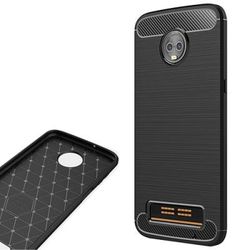 Motorola moto z3 Play Drawing Carbon Fiber TPU Back Cover Case