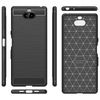 Sony Xperia 10 Plus Drawing Carbon Fiber TPU Back Cover Case