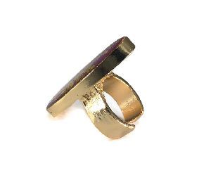 Hollyhock Harvest<br>Large Oval Adjustable Ring