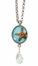 Starfish OT Small Round 16" Adj. Necklace w/ Drop