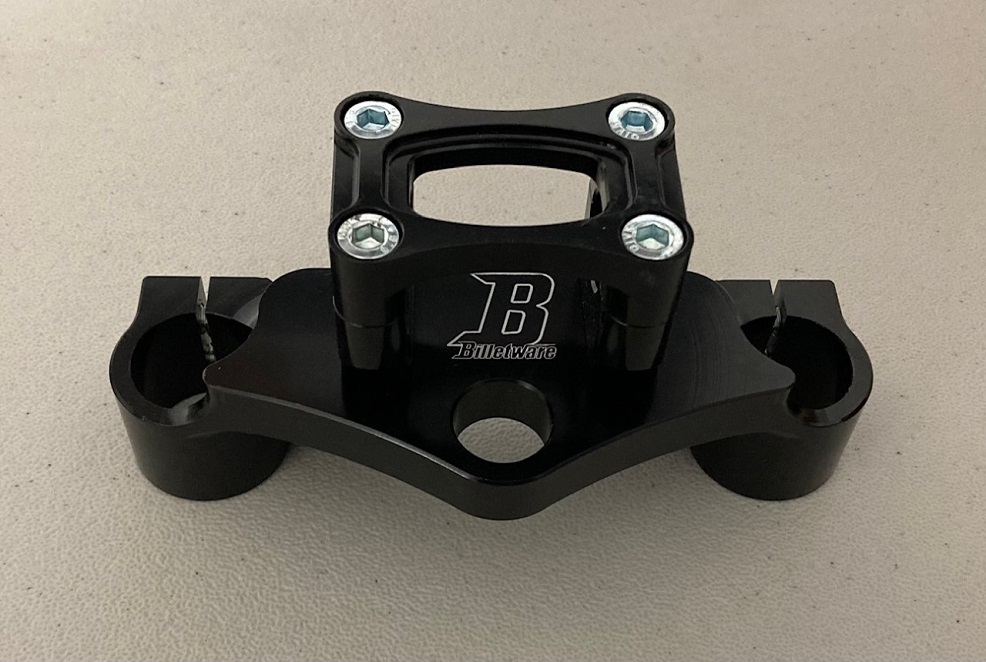 Billetware Top Clamp in Black KLX110 20022024