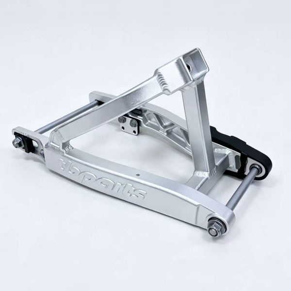 TB Parts SILVER Extended Swingarm, +2 Inch - All Kawasaki KLX110 - FREE CHAIN GUIDE TB Parts SILVER Extended Swingarm, +2 Inch - All Kawasaki KLX110 - FREE CHAIN GUIDE