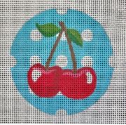 BLUE CHERRY DOT ROUND by Raymond Crawford 18 mesh