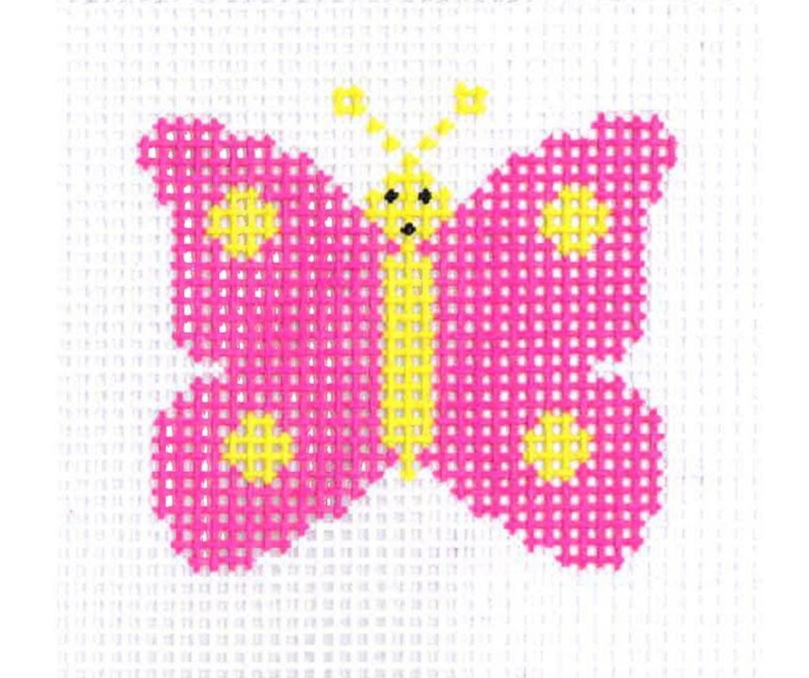 BUTTERFLY BEGINNERS NEEDLEPOINT KIT By DeElda