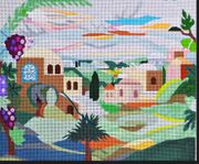 JERUSALEM GARDEN   Tallis Tallit Bag by Bracha Lavee