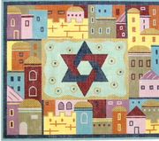 JERUSALEM AND STAR TEFILLIN BAG by Julias Needleworks