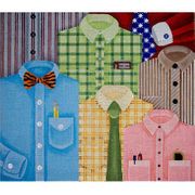 MENS SHIRT COLLAGE by JP Needlepoint