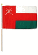 Flag of Oman: 12 x 18 in Stick Flag