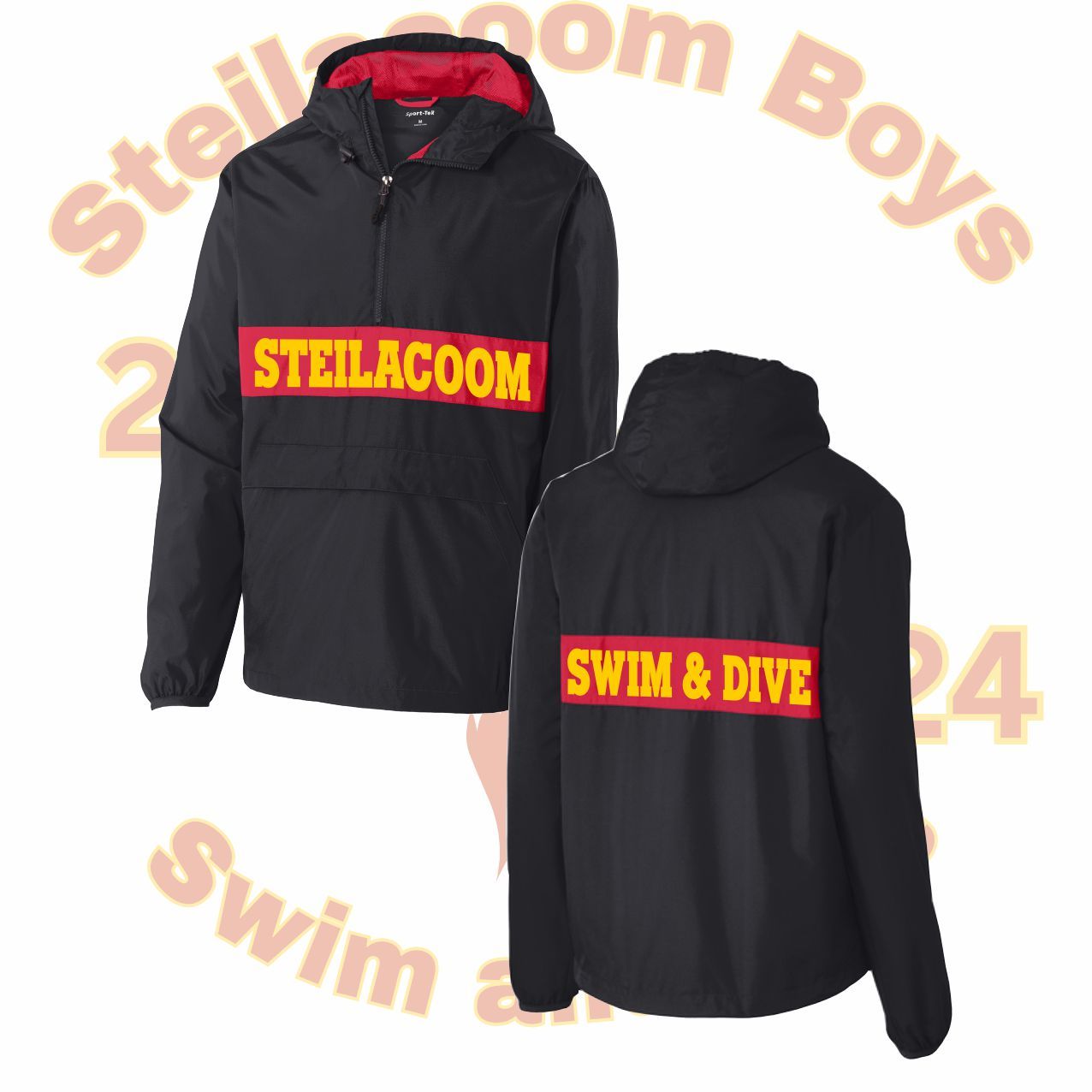 Steilacoom HS Boys Swim & Dive Zipped Pocket Jacket