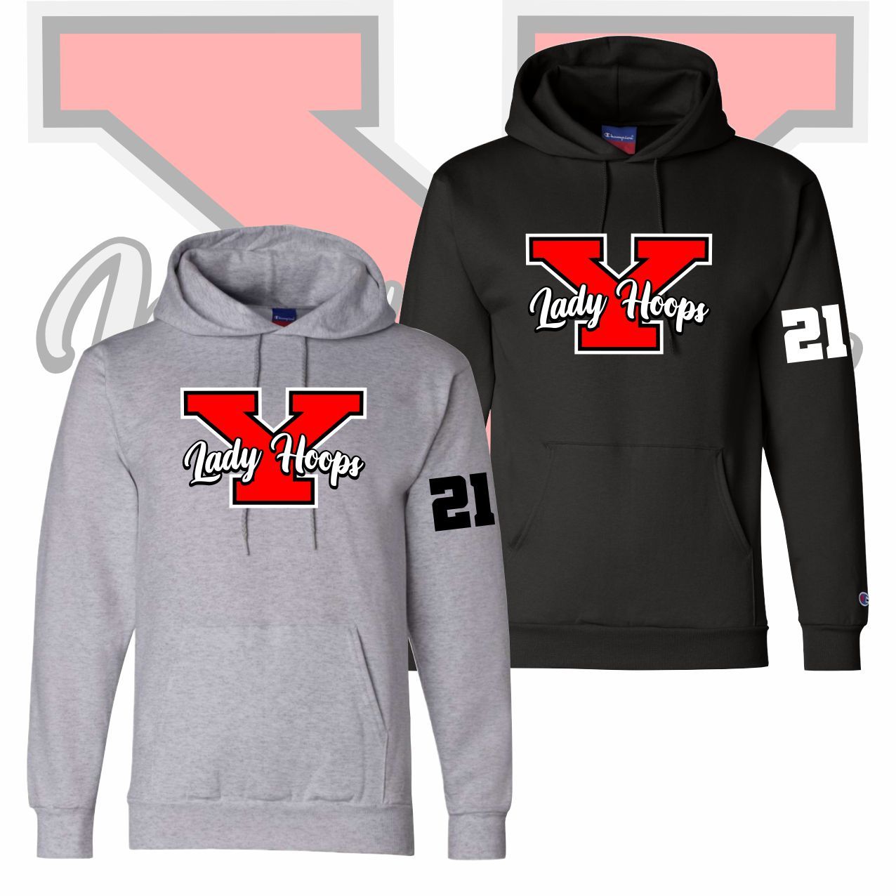 Yelm HS Girls Basketball Champion Powerblend Hooded Sweatshirt