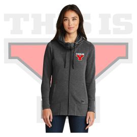 Yelm "THIS IS Y" New Era Ladies Tri-Blend Fleece Full-Zip Hoodie. LNEA511.