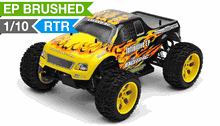 Exceed RC 1/10 2.4Ghz Electric Infinitive EP RTR Off Road Truck (Fire Yellow) RC Remote Control