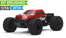 1/14 Tacon Valor Monster Truck Brushed Ready to Run 2.4ghz (Red) RC Remote Control Radio Car