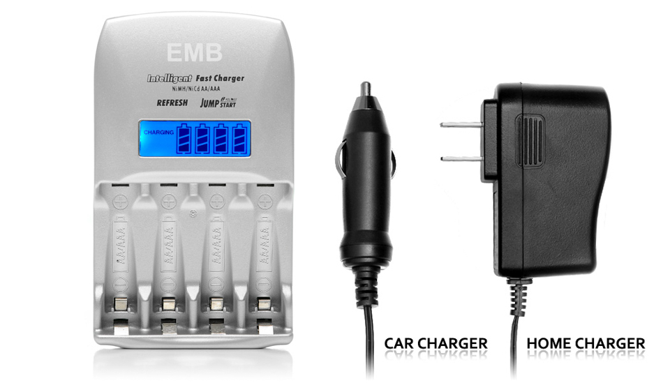 JumpStart Intelligent Fast Charger for AA & AAA NiMH Batteries