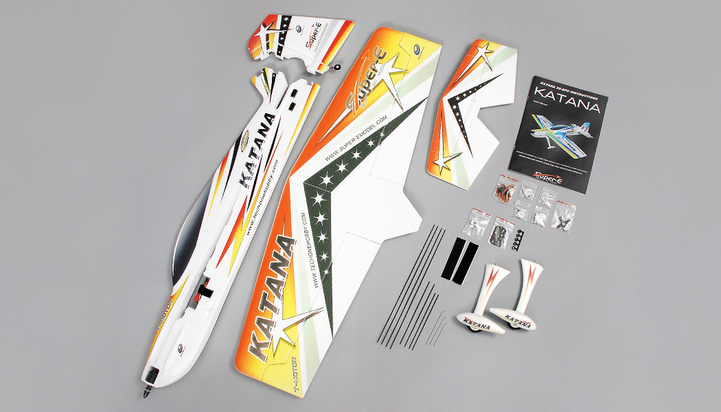 Tech One RC 4 Channel Katana EPO Aerobatic RC Plane Kit w/Motor (Red
