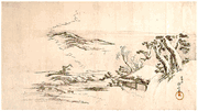A Snowclad Landscape with Gray Clouds