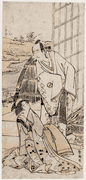 Actors Sawamura Sojuro III as Soga no Juro and Iwai Hanshiro IV