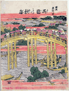 Autumn Moon Over the Ryogoku Bridge