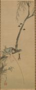 Boy Fishing From the Limb of a Tree