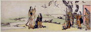 Four Women and a Child Composing Tankazu