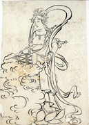 Goddess Kannon Playing Drums