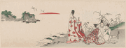 Nobleman and Attendants Watching the Sunrise