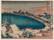Snow at Shinagawa in Edo