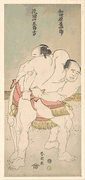 The Sumo Wrestlers Wadagahara Jinshiro and Kachozan Gorokichi
