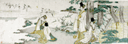 Three Women Tagging Cranes