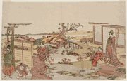 Ushiwakamaru  Serenading Joruri-hime