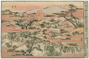 View of the Inari Shrine at Oji and Asuka Hill