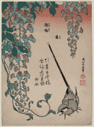 Wisteria and Wagtail