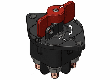 5-100VDC 500Amp Lockout Battery Disconnect�RED Handle - 601D-500R