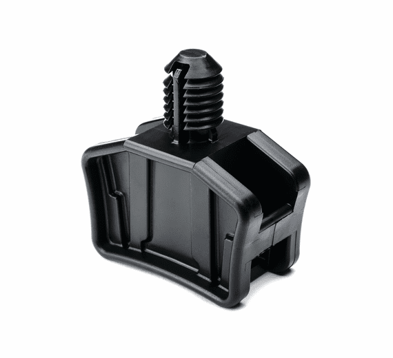 Fir Tree Saddle Mount, Hole Diameter 0.5", Panel Thickness 0.08 - 0.52", PA66HIRHS, Black, 100/pkg